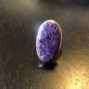 Sterling silver Charoite ring